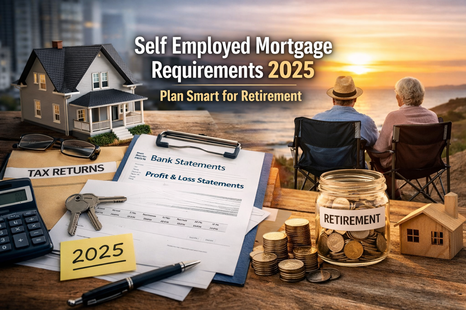 Self employed mortgage 2025 guide showing financial planning for retirement and property investment